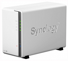 Сетевой накопитель Synology DS214se Сетевой накопитель с 2 отсеками для 3.5” SATA(II) или  2,5” SATA/SSD, 800Mhz CPU, RAM 256Mb
